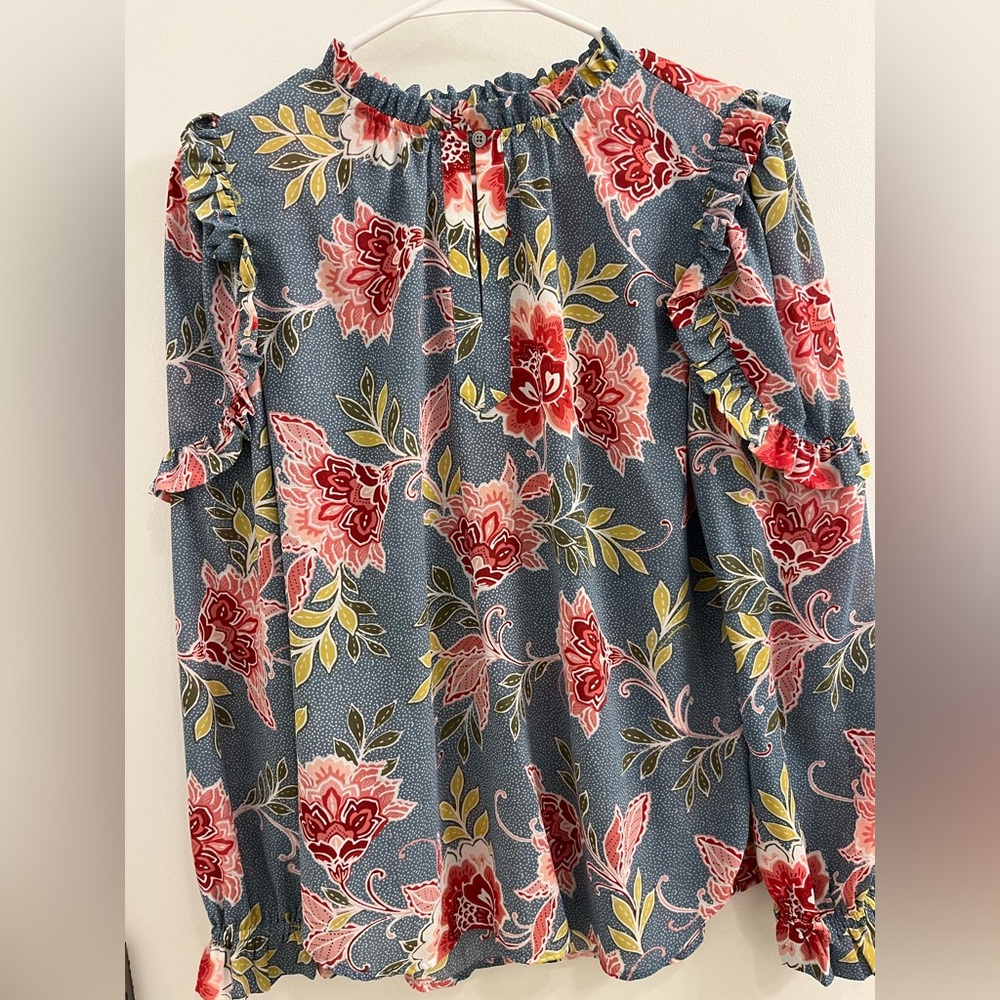 Loft long-sleeve floral top. Size XS